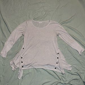 Maurices XL Tunic- Handkerchief Hemline with Buttons